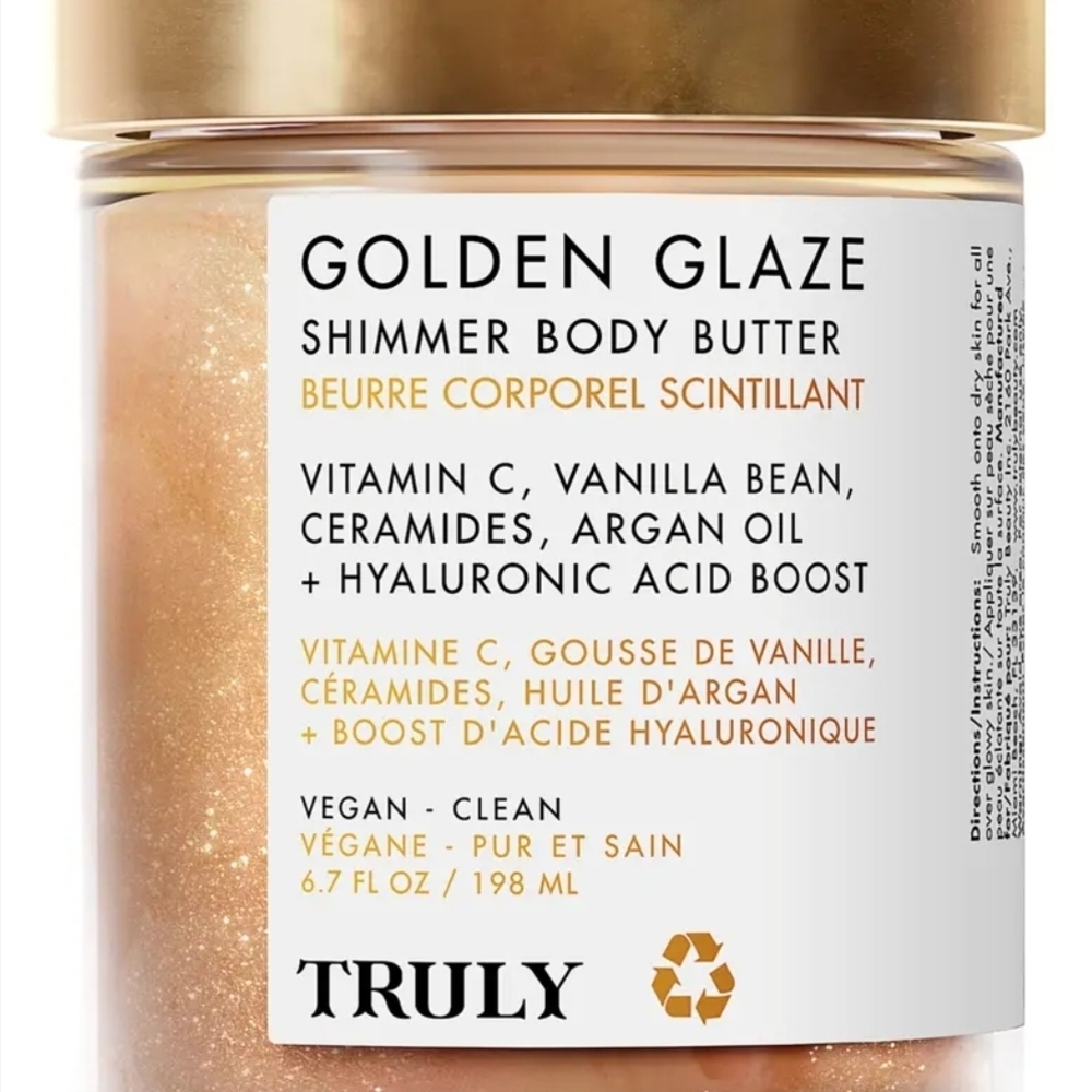 TRULY Golden Glaze Shimmer Body Butter with Gold Hue